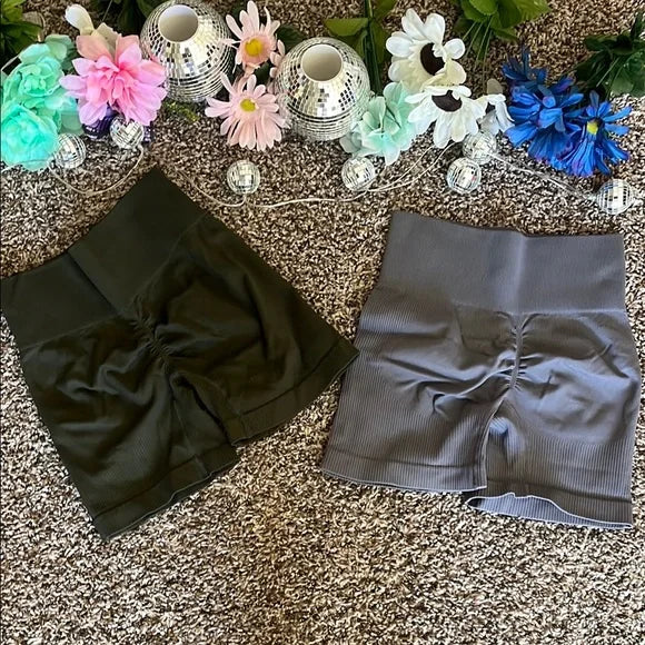 Thrifted High-Waisted Shorts Set