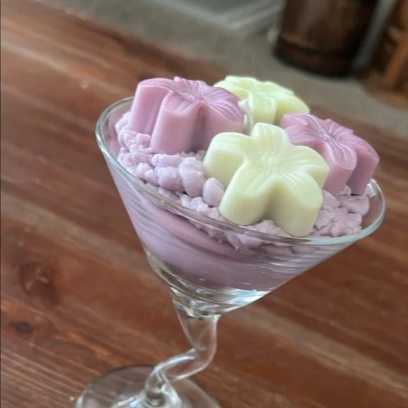 Handmade Martini Glass Candle Décor
