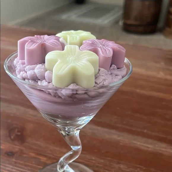 Handmade Martini Glass Candle Décor
