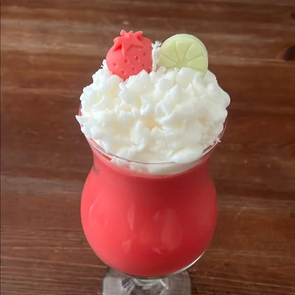 Handmade Strawberry Daiquiri Candle Décor
