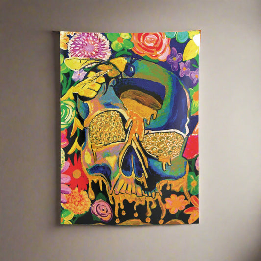 Honey Bee Skull Tapestry
