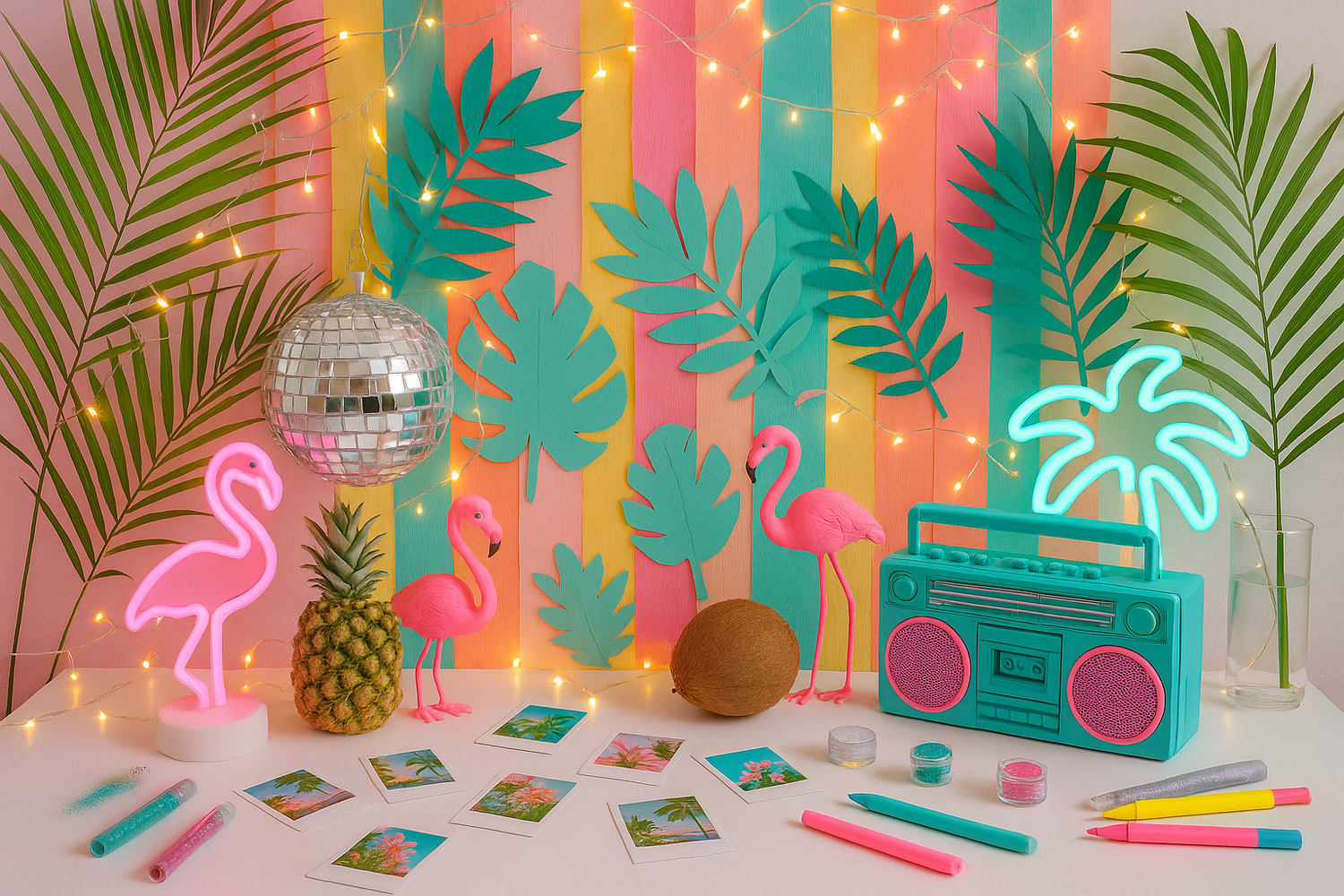 cute millenial tropical disco diy video