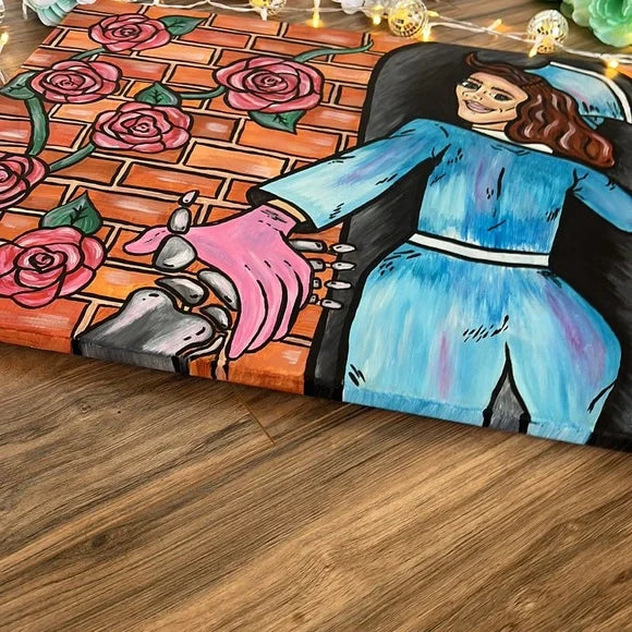 Hand Made Pop Art Rose Painting