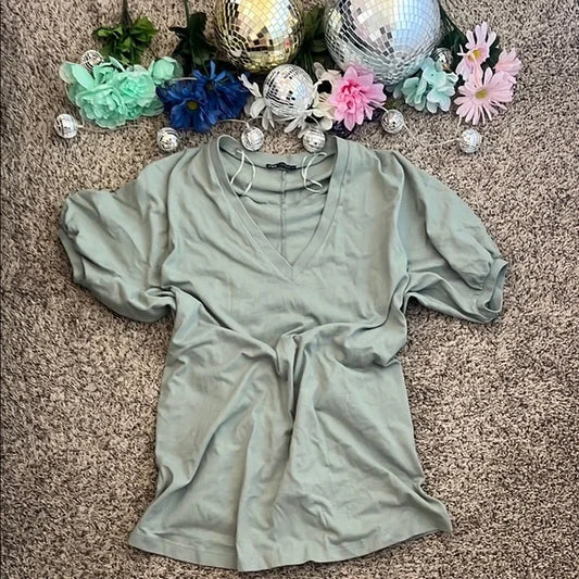 Thrifted Zara V Neck T-shirt Dress