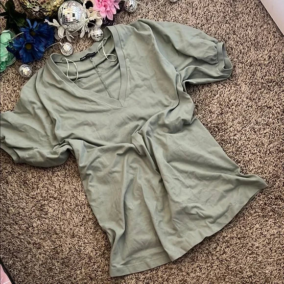 Thrifted Zara V Neck T-shirt Dress