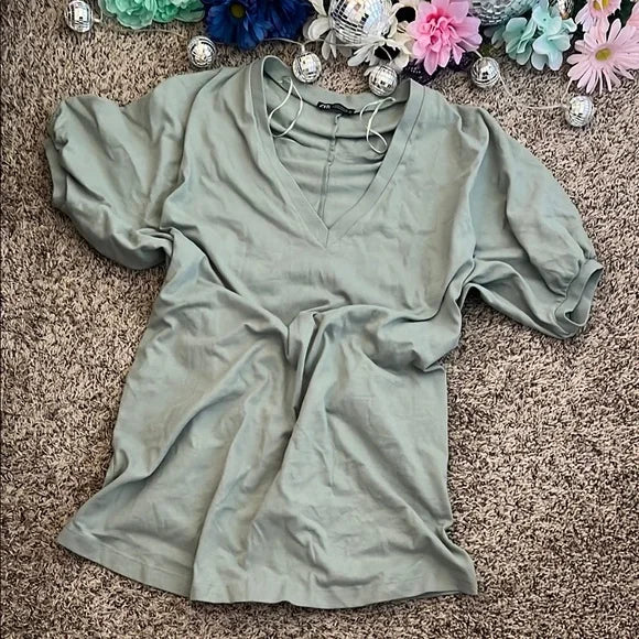Thrifted Zara V Neck T-shirt Dress