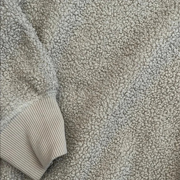 Thrifted Topshop Cozy Beige Quarter-Zip Sweater