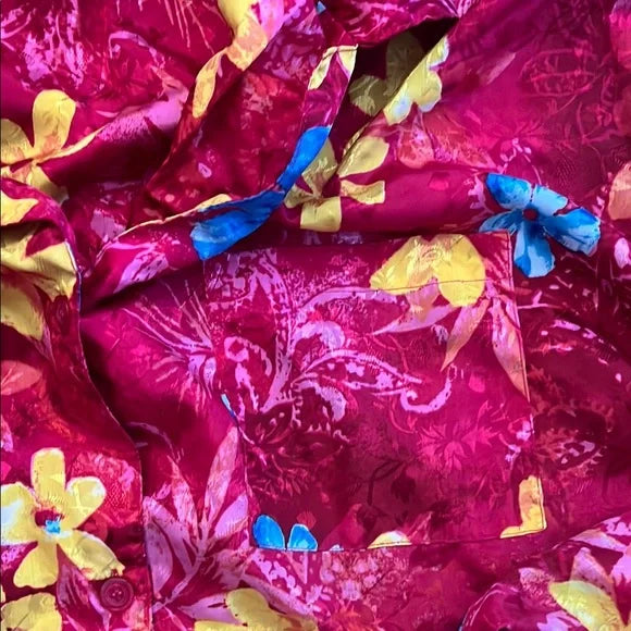 Thrifted Vintage Tropical Button Down Dress
