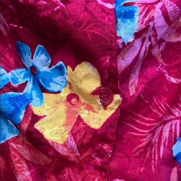 Thrifted Vintage Tropical Button Down Dress