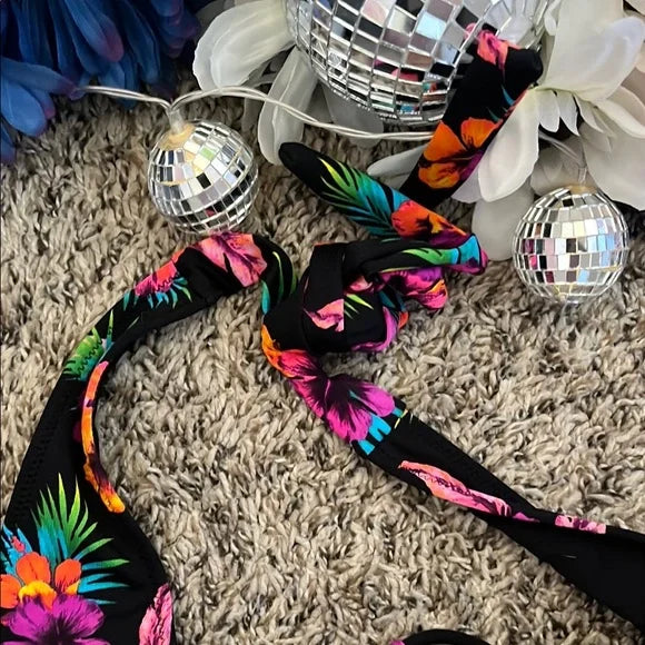 Thrifted Tropical String Bikini Set