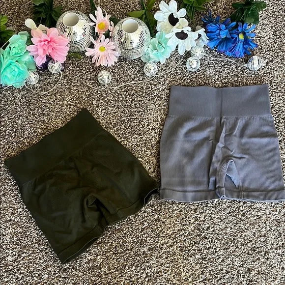 Thrifted High-Waisted Shorts Set