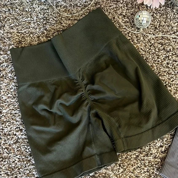 Thrifted High-Waisted Shorts Set