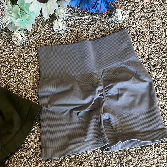 Thrifted High-Waisted Shorts Set