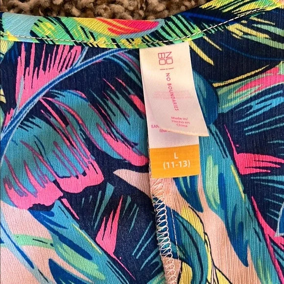 Thrifted Tropical Swim Coverup Dress