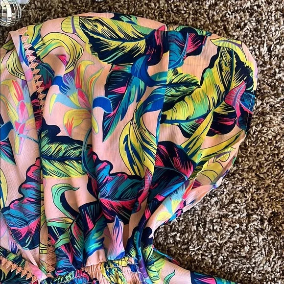 Thrifted Tropical Swim Coverup Dress