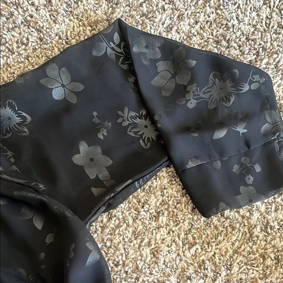 Thrifted Sheer Floral Cardigan