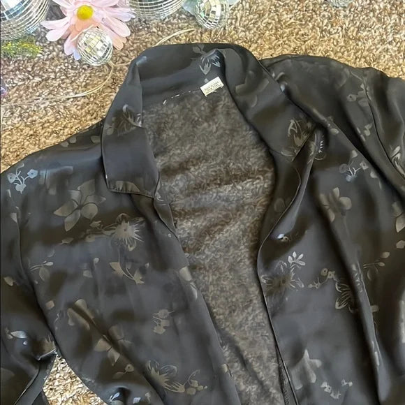 Thrifted Sheer Floral Cardigan