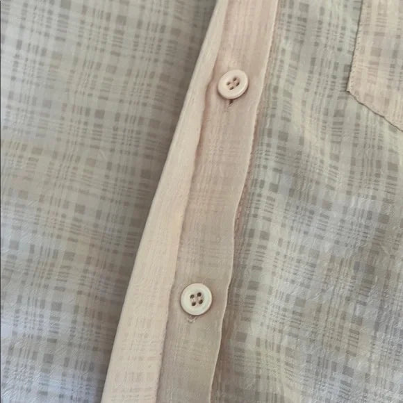Thrifted Pink Button-Up Shirt