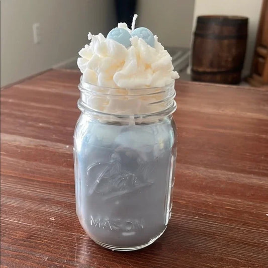 Handmade Blueberry Milkshake Candle Decor