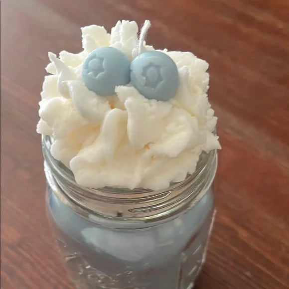 Handmade Blueberry Milkshake Candle Decor