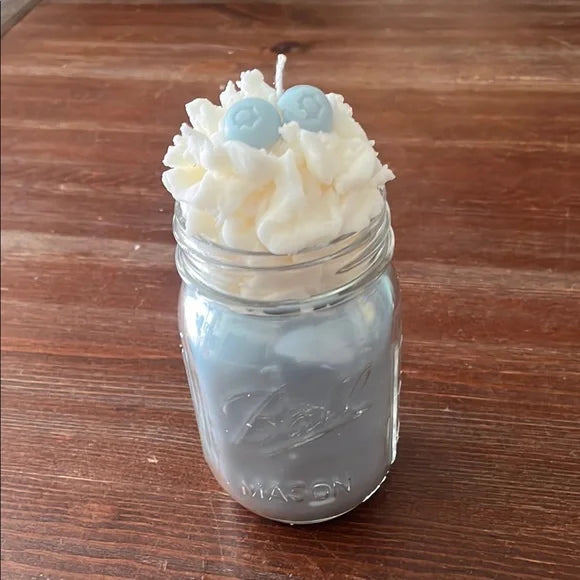 Handmade Blueberry Milkshake Candle Decor