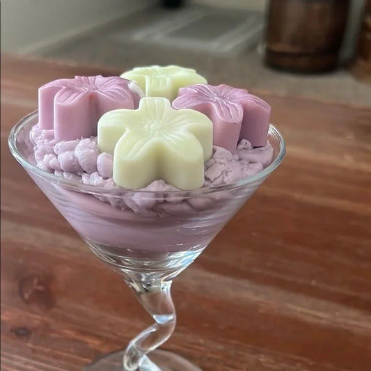 Handmade Martini Glass Candle Décor