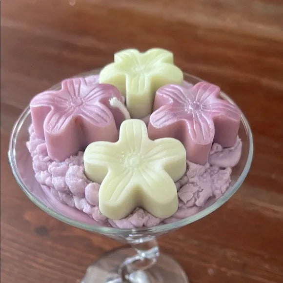 Handmade Martini Glass Candle Décor