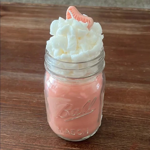 Handmade Orange Creamsicle Milkshake Candle Décor