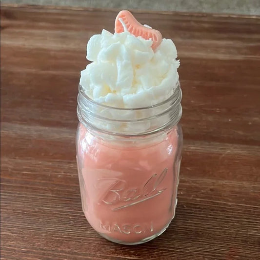 Handmade Orange Creamsicle Milkshake Candle Décor