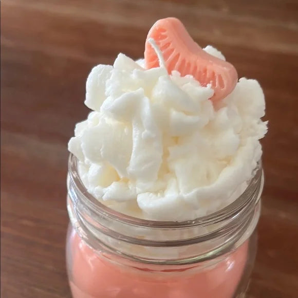 Handmade Orange Creamsicle Milkshake Candle Décor