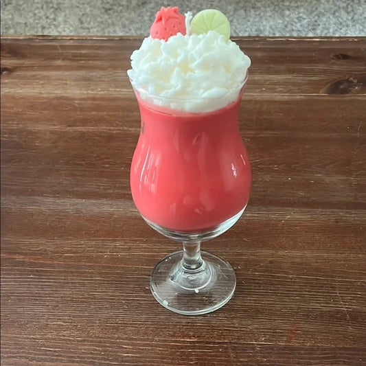 Handmade Strawberry Daiquiri Candle Décor