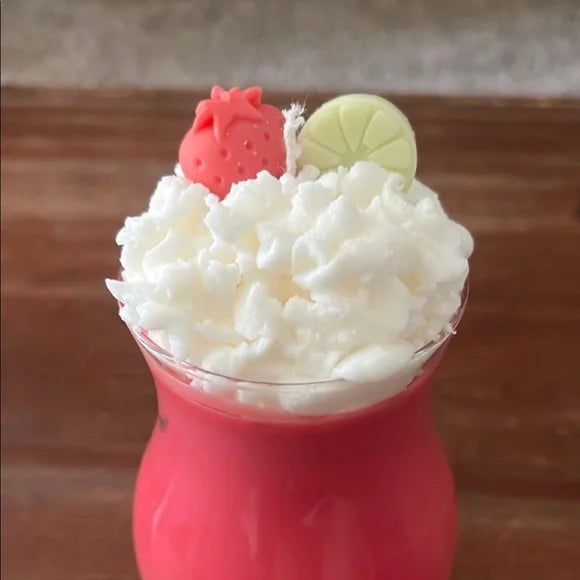 Handmade Strawberry Daiquiri Candle Décor